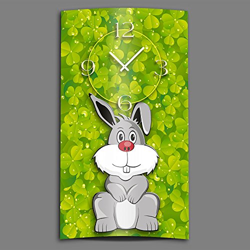 dixtime Bunny Häschen Designer Wanduhr modernes Wanduhren Design leise kein Ticken 3DS-0172