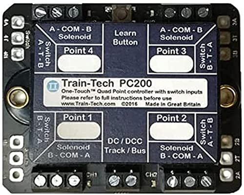 Train Tech TTPC200 DCC Point Controller Quad with Route Store/Switching