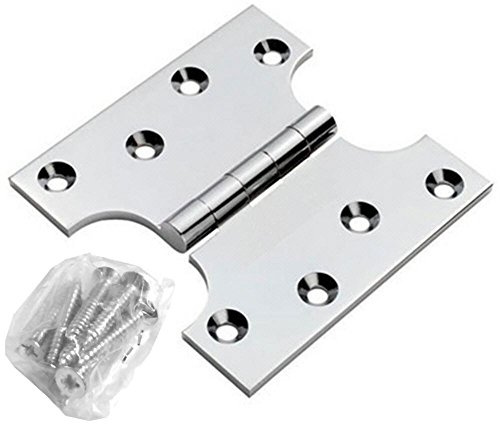Dzina Parliament Hinge 150mm x 100mm x 100mm x (6 x 4 x 4 Inch) Chrome, Pack Qty 1 Pair
