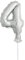 Silver Foil Number 4 Balloon Cake Topper (12cm) - Perfect for Milestone Celebrations - 1 Pc