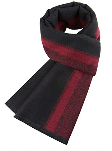 Ueither Herren Weich Warm Herbst und Winter Schal Komfortabel Eleganter Tartan Schals (180cm x 30cm, Farbe 34)