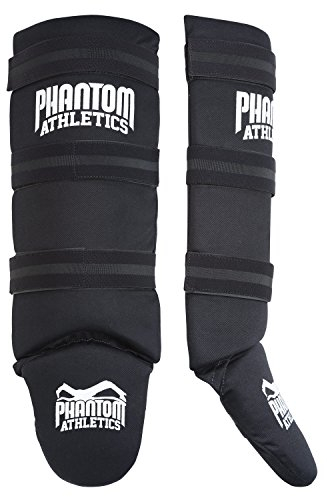 Phantom Schienbeinschützer Impact Basic - Spannschutz, Schienbeinschoner, Schienbeinschutz, MMA Schienbeinschützer,Muay Thai Schienbeinschoner (L/XL)