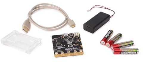 Whadda Micro:bit Starterkit, komplettes Bildungsset für Anfänger in Programmierung und Elektronik mit Python und Block Editor, mit Breadboard, LED-Matrix, Bluetooth BLE, Raspberry Pi-Kompatibilität,