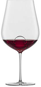Zwiesel Glas Rotweinglas/Bordeauxglas, 2er Set, Air Sense Kollektion, Design von Bernadotte & Kylberg, mit Dekantierkugel, 122187