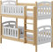 WFL GROUP Etagenbetten für Kinder 90x190 90x200 80x160 cm Massivholz Kiefer - Kinderbett - Jugendbett - 200x90 - Natürliches Kiefer
