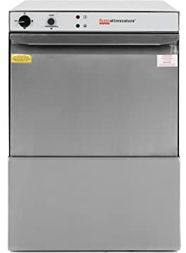 Ristoattrezzature Lavastoviglie Lavabicchieri Professionale - Monofase, con Cesto Quadrato 50x50cm - in Acciaio Inox