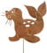 Rost Gartenstecker Seehund klein Höhe 110 cm Gartenfigur