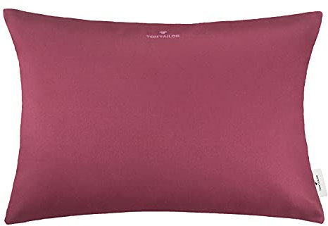 TOM TAILOR Deko Kissen Dove Signature • 2er Set Kissenbezug 40x40 dunkelrot • Deko Wohnzimmer • ohne Füllung • Pflegeleichte Kissenhülle