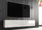DecoInParis Meuble TV Contemporain laqué avec LED 2 Portes Malorie - 140 cm