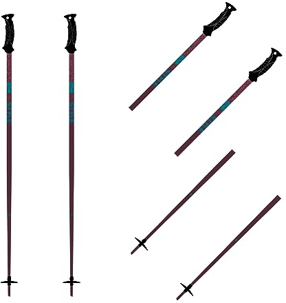 K2 Skis Damen Skistock Style Composite, Burgundy, 10G3011