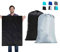Dmjia® 2 Stück Wäschesack Reise 60 x 90 cm, Wäschebeutel Schmutzwäsche Große Kapazität, Wäschebeutel Reise mit Kordelverschluss, Stoff 120L Schmutzwäschebeutel (Schwarz & Silber)