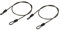 M METERXITY 2 Pcs Security Cables - Plastic Coated Steel Locking Rope Apply to Outdoor/Bicycle/Travel (2.5mmx0.5m, Black)