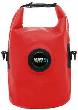 Lignum Golf Safe Bag - wasserfeste Tasche für Wertgegenstände - idealer Begleiter für Unterwegs (Rot)