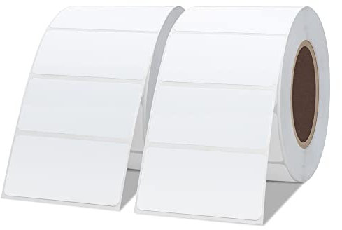 Hylabelest Thermodirekt-Etiketten für UPC Barcode, Adressetiketten, Versandetiketten, kompatibel mit Zebra Desktopdrucker, 2 Rollen (Weiß, 51 x 25 mm)