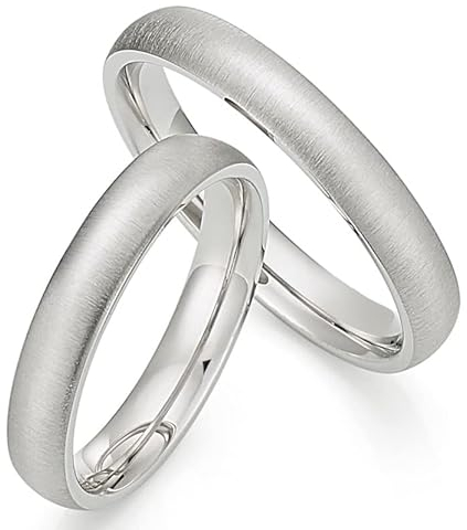 123traumringe Eheringe in 925 Silber I Partnerringe mit Etui & Gravur I Gravierbare Silberringe mit wählbarer Ringgröße 50-74 mm I Hochwertige Verlobungsringe in 3,8 mm Breite & 1,8 mm Stärke I S83