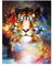 DCIDBEI Carré Diamant Peinture Tigre Univers 40x50cm Broderie Diamant Tigre Tableau Diamant Tigre Blanc Diamond Painting Color Square Diamond Painting Tigre Carré Diamond Painting Fluorescent