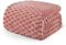Exclusivo Mezcla Plaid Couverture Polaire 220 x 240 cm, Plaid Jeté de Canapé, Couverture pour Le lit léger Douillet et Moelleux pour Toute la Saison, Rose poussiéreux