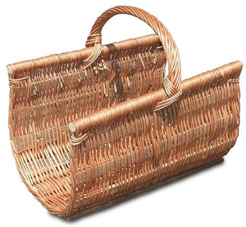 e-wicker24 Alles aus Weide Cesta Portalegna da Interno in Vimini Porta Legna da Interni Fatto a Mano Cesta in Vimini per Legno Cestino per tronchi Ceste per Legna da Interno