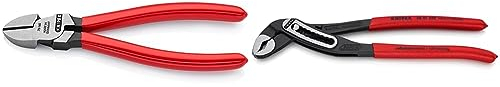 Knipex Seitenschneider schwarz atramentiert, mit Kunststoff überzogen 160 mm 70 01 160 EAN & Alligator, Wasserpumpenzange | Rohrzange, Chrom-Vanadium, atramentiert, 250 mm, 88 01 250