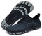 Racqua Wasserschuhe Neoprenschuhe Atmungsaktiv Barfußschuhe Meeresschuhe Schwimmschuhe Strandschuhe Aquaschuhe Surfschuhe Schnelltrocknend rutschfeste Badeschuhe Für Damen Herren grau und schwarz 45