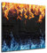 Canvasfly Küchenrückwandplatte Wandpaneele Feuer - 36 (60x60) für Küche