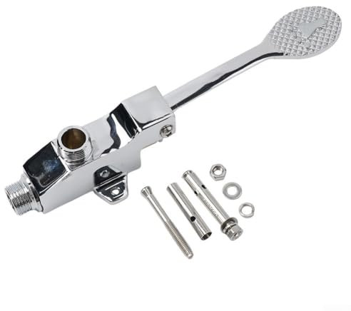 HEIBTENY Pedale, Rubinetto azionato a pedale, Singola valvola di commutazione a freddo per lavabo, lega di zinco