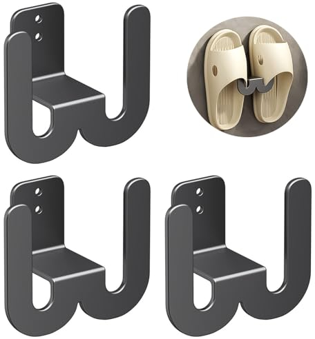 Hpamba Wandmontage Schuhhalter Wand Zum Aufhängen Schuhhalter Wand Schuhregal Multifunktionales Wandmontage Aus Türschuhaufhänge Für Eingangstür Badezimmer Schuh-Aufhänger Flur, Einfachheit, 3 Stück