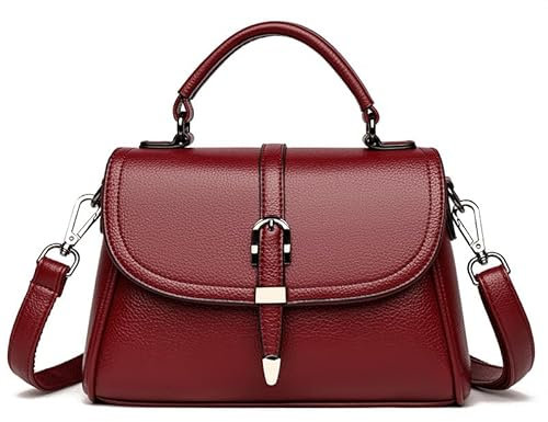 BHUJIA Tasche Damen Jahreshandtasche Second-Hand Bag Große Kapazität Schulter Crossbody Bag Frauen, Amaranth