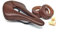 Generisch Vintage Rennrad Sattel & Lenkerband Bundle braun | Veganes Leder | Authentic Retro Style | Ride in Style mit Crimebuehl Bikes (Chocolate)