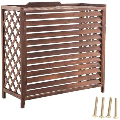 MDXVRKYBC Cache Climatiseur Exterieur Bois Massif Cache Clim Exterieur Couvre-Tablette De Radiateur pour L'extérieur pour Cacher Le Climatiseur, 4 Tailles(M)