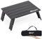 Portal Small Folding Camping Table Mini Ultralight Adjust Height Aluminum Table 800g with Storage Bag, Compact Lightweight Space-Saving Low Dining Table for Picnic, BBQ, Hiking, Beach and Outdoor