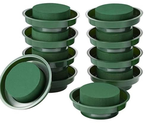 Blumensteckschaum - 10 Stück 8cm Nasssteckschaum Set Steckmoos, Steckmasse, Steckziegel für Blumengestecke - Steckschwamm, Basteln, Feiern