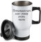 fapadjo Mug Isotherme Inox Blanc Personnalisé - Tasse Thermique Gravée, Acier Inoxydable, Anti-Fuite, Idéal pour Café, Boissons Chaudes et Froides, Cadeau Réutilisable