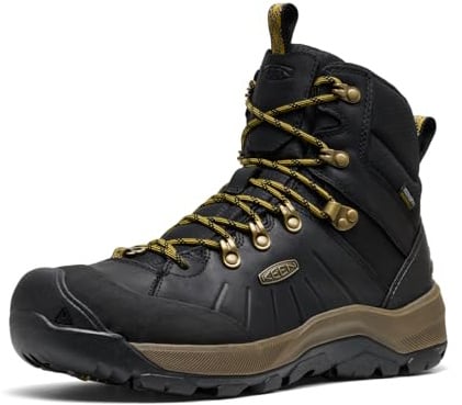 KEEN Herren Revel 4 Mid Polar Schneestiefel, Black Lemon Curry, 47 EU