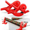 DAMIGHT Gift Wrapping Tool, 2 Pcs Tabletop Gift Wrapping Paper Holder Clamps with Integrated Tape Dispensers, Wrapping Paper Cutter for Packing Christmas, Birthdays & Other Holidays