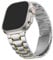 HITZEE Metal Straps Compatible with Apple Watch Strap 49mm 46mm 45mm 44mm 42mm, Stainless Steel Replacement Men/Women Band Compatible for iWatch Ultra 2 Series 10 9 8 7 SE 6 5 4 3 2 1, Silver Gold