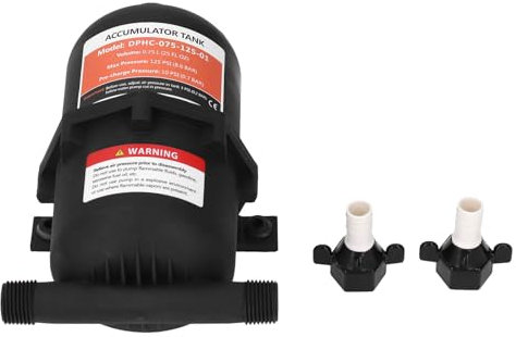 Lwuey Réservoir D'accumulateur Pressurisé,Réservoir Sous Pression Pré Chargé 0,75 L 125 PSI,Universel,Étanche,Réduisant Cycle de Pompe pour RV,Yacht,Marine,Caravane,Voiture,Bateau