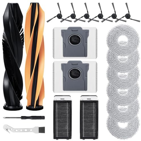 Jegehoyo Kit d'accessoires pour aspirateur robot DREAME L40s Pro Ultra / X50 Ultra Complete / X50 Master / L50 Pro Ultra, pour Mova V50 Ultra Complete(20 accessoires)