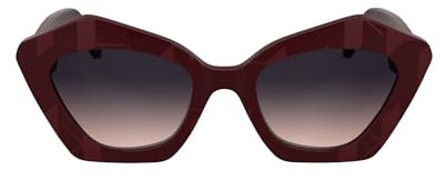 KARL LAGERFELD Women's Sunglasses KL6199S - Burgundy with Gradient Purple/Rose Lens