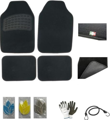 Compatible avec Citroen C4 Cactus PureTech 75 Feel 4 Tapis DE Voiture avec Fond ANTIDÉRAPANT ADHÉSIF AU Sol+Siller DE Talon Lavable Antistatique Robuste 65X44 Post.44X32