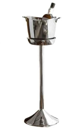 MOOWI Ice Bucket Stainless Steel Ice Bucket Stand Wine Champagne Bucket Ice Cube Chilling Bucket Light Luxury Decorative Ornament Keeps Ice Cold & Dry
