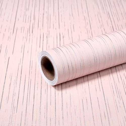 MeenJewe Pink Sticky Back Plastic 40 x 1200 cm Peel and Stick Wallpaper Self-Adhesive Contact Paper Waterproof Vinyl Removable Wall Paper for Bedroom,Cabinets,Living Room,Shelf Liner