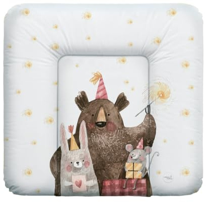 CEBA BABY Weiche Wickelauflage 75x72 cm – Wickelmatte für feste Unterlagen, Basic, OEKO-TEX® Standard 100 (Celebration)