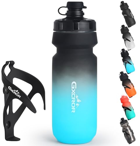 GXCROR Fahrrad-Flaschenhalter mit Trinkflasche Set - Leichtes, langlebiges & sicheres Trinkflaschensystem, einfache Montage, ideal für Sport