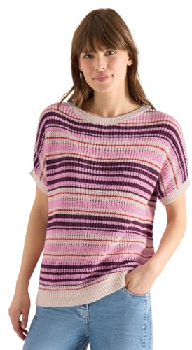 Cecil Damen 3017669 Kurzarm Pullover aus Bändchengarn (1er Pack)