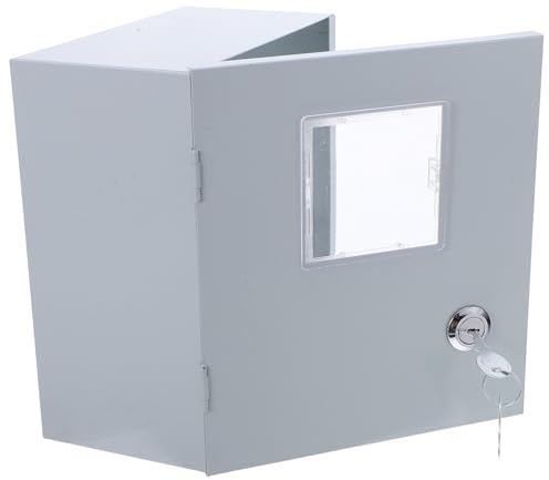 TOYANDONA Caja para Contador de Luz de Hierro sin Fondo Puerta Transparente, Resistente al Impacto y Montaje Superficial para Uso Exterior E Industrial