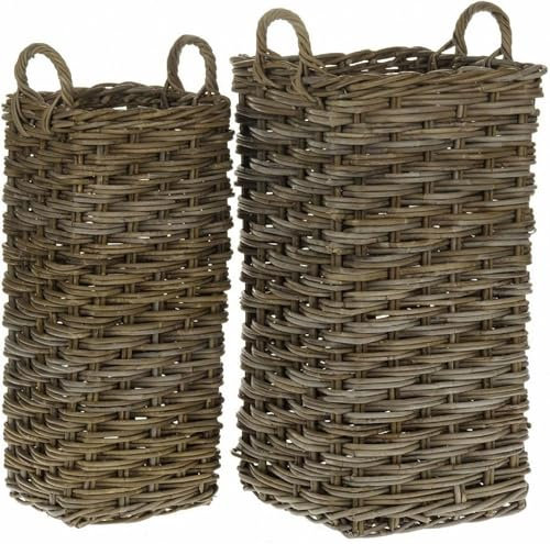 Large Rustic Rattan Wicker Willow Umbrella Sports Rackets Basket Stand Holder
