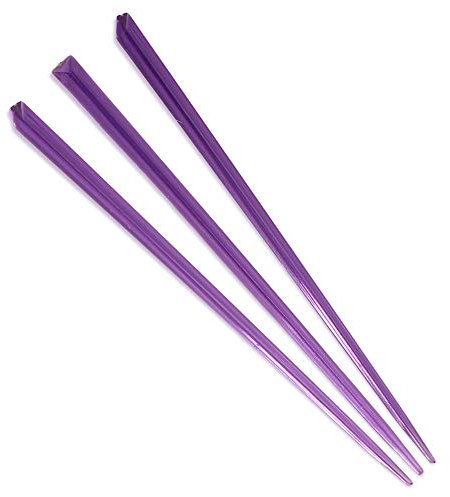BambooMN - Triangular Prism Plastic Food Cocktail Pick 3.5 (9cm) - 300pcs - Purple