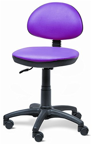 Europrimo Poltrona Sedia da Ufficio Girevole Scrivania Mobile Ecopelle Viola