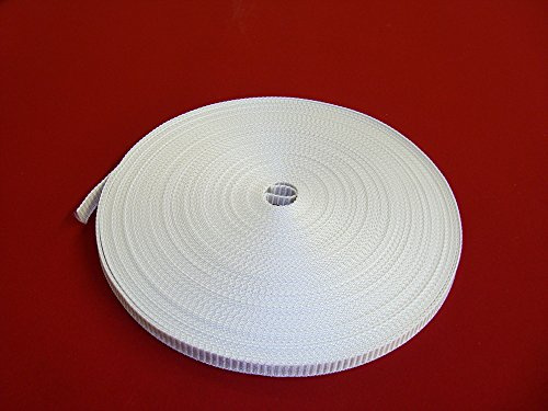 Easy-Shadow – Rolladengurt Breite 23 mm x Länge 10 m - weiß extrem Gurt für Rollladen Gurtband 10 Meter Gurtzugband Zugband für Rolladen Rolladenwickler Aufzuggurt Minigurt Gurtzug Gurtzugband - weiß